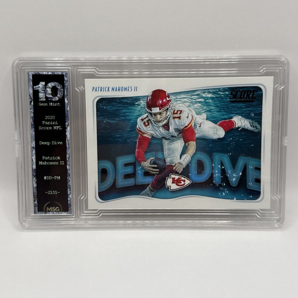 2020 Score - Deep Dive Patrick Mahomes II #DD-PM Graded 10 Gem Mint NFL Chiefs